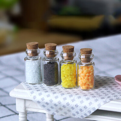 

Siaonvr Decoration Dollhouse Miniature Scene Condiment Bottle Pretend Play Toy