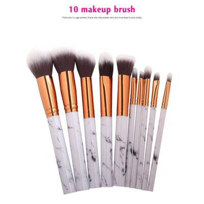 

Marble Tune Bottles Makeup Brush Nylon Brush Plastic Handle Brush Plating Color Makeup Brush