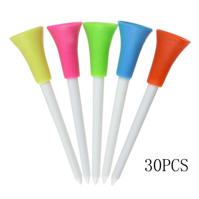 

30pcslot Multi Color Plastic Golf Tees Rubber 83mm Cushion Top Golf Tee Golfer Training Accessories Outdoor Golf Aids