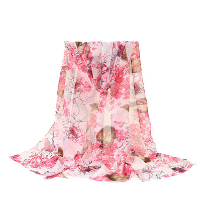 

Gobestart Fashion Women Flower Printing Long Soft Wrap Scarf Shawl Scarves