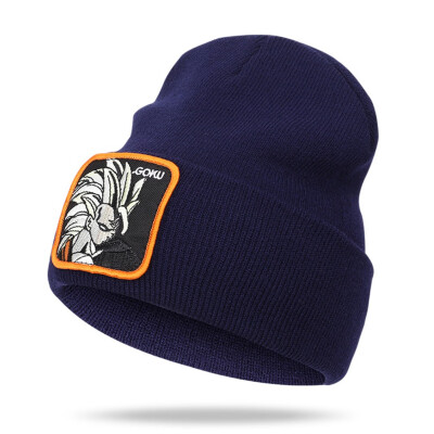 

redCherry Anime Winter Hats Dragon Ball Z Embroidery Skull Beanies Hat Cap Hip Hop Knitted Hat