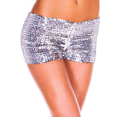 

Womens Sexy Sequin Casual Night Party Stretch Hotpants Shorts Hot Pants