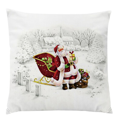 

Tailored Happy Christmas Cushion Cover Square Pillow Case Home Decor
