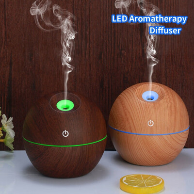 

USB Aroma Essential Oil Diffuser Ultrasonic Wood Grain Air Home Humidifier