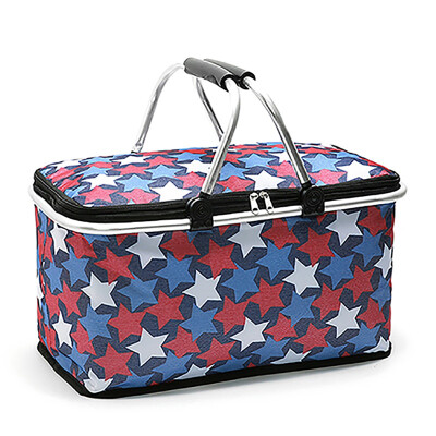 

Large capacity Multi-Functional Insulated Bag Portable Picnic Basket Food Fresh Lunch Basket Outdoor Camping Hiking Shopping Bag