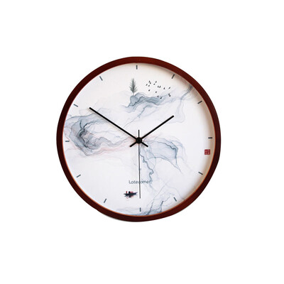 

Gobestart LATECOMER New Clock Watch Wall Clocks Silent Wooden Home Decoration Living Room