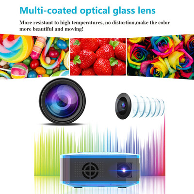 

MY20 Mini Portable LCD Projector 400 Lumens Full HD 1080P 110" LED Movies Video Multimedia Projection Machine for Family Education