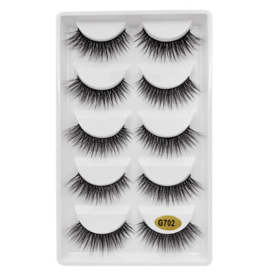 

〖Follure〗5 Pair 3D Natural Thick False Fake Eyelashes Eye Lashes Makeup Extension