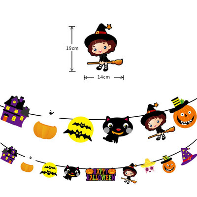 

Bat Skeleton Pumpkin Paper Flowers For Halloween Beautiful Lovely Paper Garlands