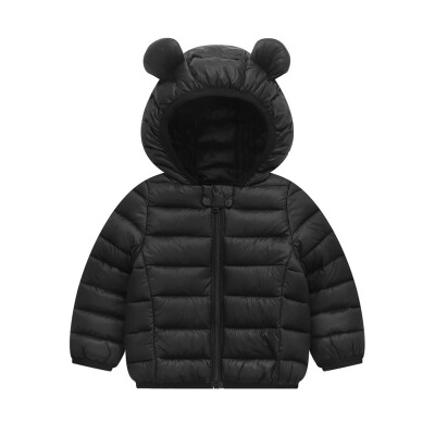 

Baby Outerwear Boys Winter Baby Boy Girl Outerwear Casual Ear Hoodie Design Zipper Sweatshirt Kids Coat Outfits Tops