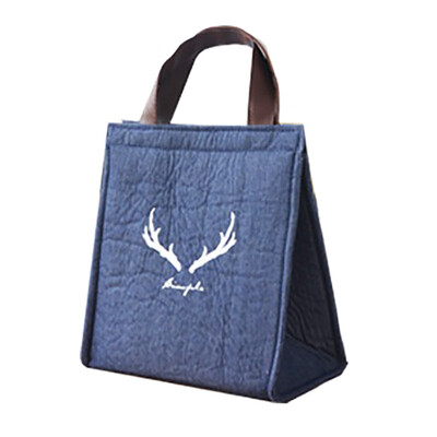 

Convenient Practical Denim Aluminum Foil Insulation Lunch Box Bag Portable Waterproof Lunch Food Bag