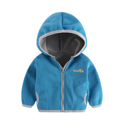 

Girls casual thick woolen coats Childrens Sweater Fleece Jacket Boys Casual Outwear Zipper Hooded Childrens clothes