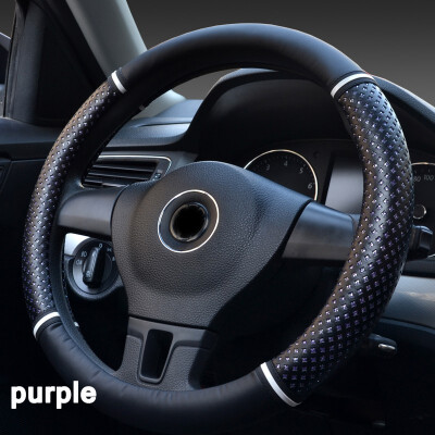 

Car interior accessories comfortable Multi-color 363840cm Car Steering Wheel Cover Micro Fiber Leather Antiskid protection