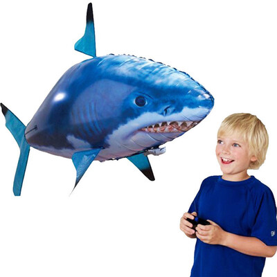 

Remote Control Flying Air Shark Toy RC Radio Inflatable Clown Fish Balloons Gift