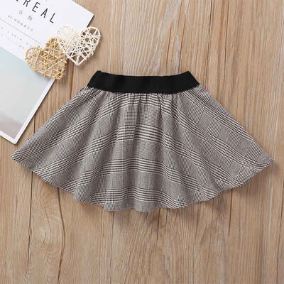 

Summer Children Skirts Kids Girls Houndstooth Print Elastic Waist Short Tutu Skirts Casual Dress 1-5Y Cute Toddler Girl Clothes