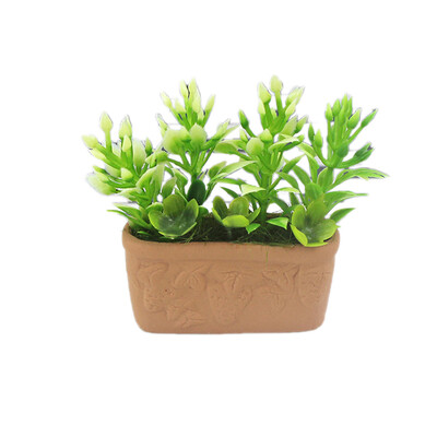 

Siaonvr Simulation Decoration Dollhouse Miniature Scene Potted Plant Pretend Play Toy