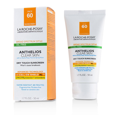 

LA ROCHE POSAY - Anthelios Clear Skin Dry Touch Sunscreen For Face SPF 60 - Oil-Free 50ml17oz