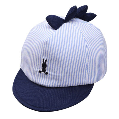 

Kids Hat Baby Girl Boy Cute Soft Baseball Cap Breathable Stripe Printed Visors Adjust Hats Summer