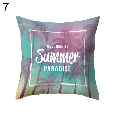 

Coconut Tree Sunset Pillow Case Sofa Waist Throw Cushion Cover Home Decoration
