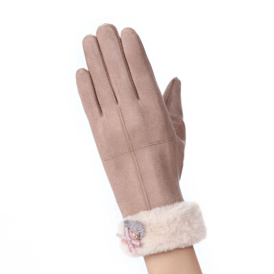 

New Fashion Winter Women Gloves Touch Screen Warm Thick Velvet Lady Full Finger Gloves