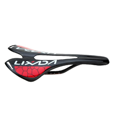 

Lixada Black Glossy Full Carbon Fiber Super Lightweight MTB Mountain Bike Road Bike Cycling Hollow Saddle Bicycle Seat 275143mm 1