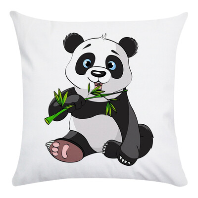 

Home Cushion Cover Cute Animal Panda Cotton Throw Pillow Case Decorative Sofa Chair Seat Cushion Pillowcase 4545Cm
