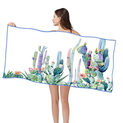 

Summer Beach Towel Rectangle Printed Microfiber Absorbent Swimming Bath Towel Drying Washcloth Swimwear Shower Blanket 16080CM