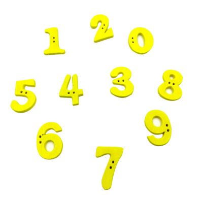 

Toponeto 100Pcs Digital Wooden Buttons Children Decorative Button DIY Accessories