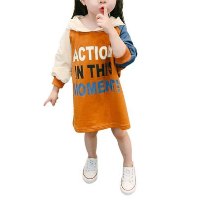 

Children Patchwork Cute Girl Sweatshirts New Autumn Girls Long-sleeved Hooded Sweatshirts Kids Casual Tops 1-6Y