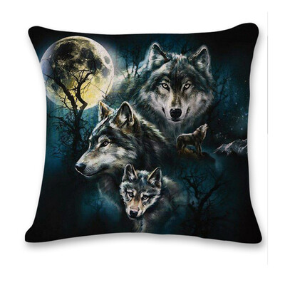 

〖Follure〗Cute Wolf Tower Sofa Bed Home Decoration Festival Pillow Case Cushion Cover