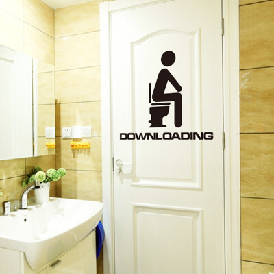 

Toilet Monster Bathroom Decal Funny Vinyl Sticker Wall Art Voyeur For Home DecorWX