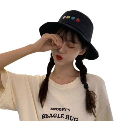 

2019 Cap Women Fashion Concise Casual Cartoon Pattern Cute Hat Travel Folding Sunscreen Pop Bucket Hat casquette gorras