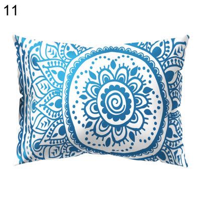 

Mandala Round Flower Pillow Case Cushion Cover Sofa Bed Car Cafe Office Decor