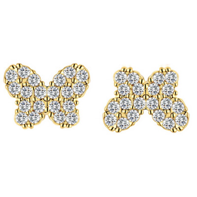 

Fashion Gold Plated Crystal Butterfly Shape Earrings Jewelry