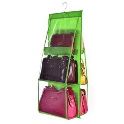 

Multi-layer transparent storage hanging bag double-sided six-layer hanging fabric hanging bag
