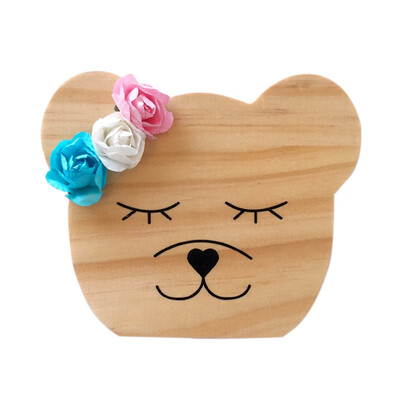 

Nordic Wind Cartoon Animal Solid Wood Decoration Creative Childrens Room Decoration Home Decoration Photography Props
