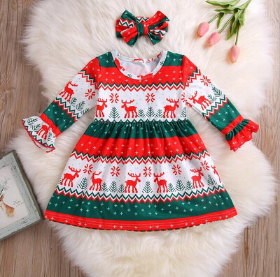 

2PCS Toddler Kid Baby Girl Princess Xmas Party Pageant Tutu Dress Clothes Outfit