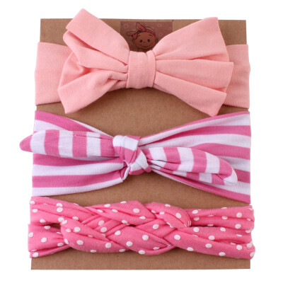 

3Pcs Baby Headwear Girls Cute Floral Bowknot Design Headband Headwear Apparel Photography