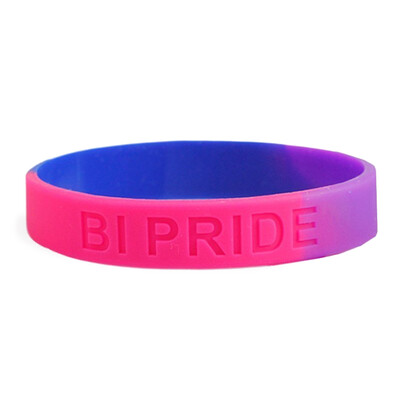 

1 Pcs Rainbow Silicone Bracelet Pride Trans Pride Bi Pride Wristband Support LGBTQ Cause
