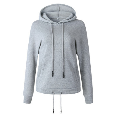 

Fashion Long Sleeve Loose Tether Women Hoodies Sweatshirts Casual Pocket Hooded Pullover Tops