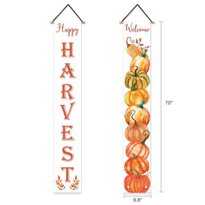 

Unique Thanksgiving Banner With Hanging Rope Polyester Banner Thanksgiving Decoration For Door Frame