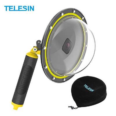 

TELESIN 7inch Dome Port Dive Case Underwater 30m with Floating Shank Compatible with GoPro Hero 8 Action Camera