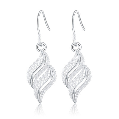 

Exquisite 925 Sterling Silver Hollow Out Earrings for Fashion Women Jewelry