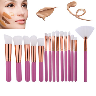 

15 Pcs Makeup Set Powder Foundation Eye shadow Eyeliner Lip Cosmetic Brushes Kit Makeup Brush