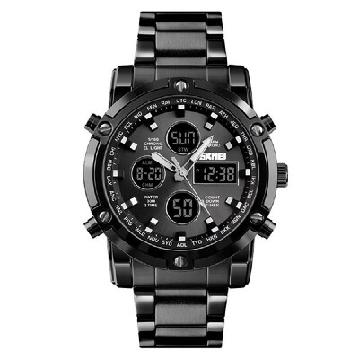 

SKEMI 1389 Quartz Man Watch Unique Fashion Sport Casual Brand Quartz Clock Double Movement Stainless Steel Strap Waterproof Wrist