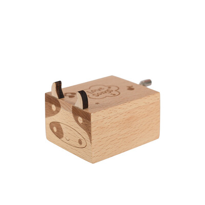 

Gobestart Wooden Hand Music Box Crafts Retro Birthday Gift Home Decoration Accessoriies