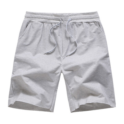 

Gobestart Summer Mens Slim Sports Solid Color Drawstring Open Bag Design Cotton Shorts