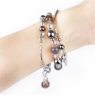 

〖Follure〗Fashion Sports Beaded Bracelet Strap Band For Fitbit Versa Large Size BK