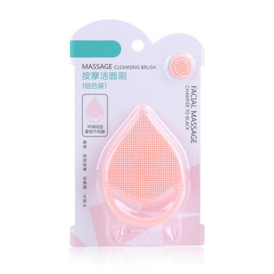 

2 Color Water Drop-shaped Silicone Cleansing Brush Cleaning Pores Remove Blackheads Face Washing Brush