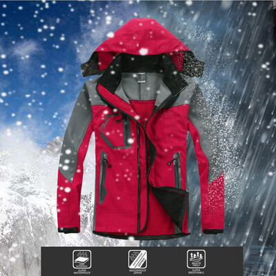 

Toponeto Men Winter Hooded Softshell Windproof Waterproof Soft Coat Shell Jacket